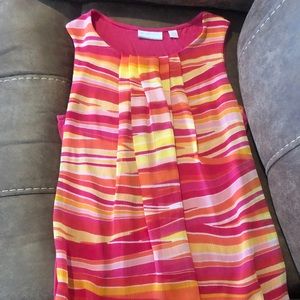 2/$10🛍NY&CO pink and yellow tank top